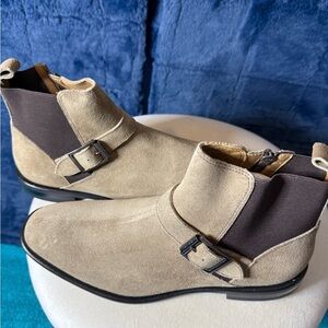 Donald J. Pliner Beige Suede Chukka Boots